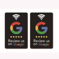 Kartu Ulasan Google Tap NFC PVC, Kode QR yang Dapat Disesuaikan, Kartu Keanggotaan RFID yang Dapat Diprogram untuk Android/iPhone untuk Bisnis dan Sosial
