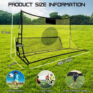 Addestratore portatile per rimbalzista da calcio da 7 piedi X 4 piedi con passaggio al volo 2-in-1 e attrezzatura da solista per migliorare le abilità da esterno - Product Image 4