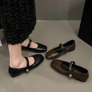 Nouvelles Ballerines 2026 Style Mary Jane Rétro à Bout Ouvert Noir Métallisé – Chaussures Féeriques Élégantes et Confortables pour Femmes - Product Image 6