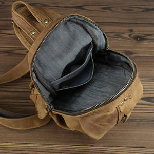 Sac bandoulière rétro en cuir Crazy Horse Andong pour homme, sac à bandoulière en cuir de vachette grande capacité, sac à main pour homme - Product Image 5