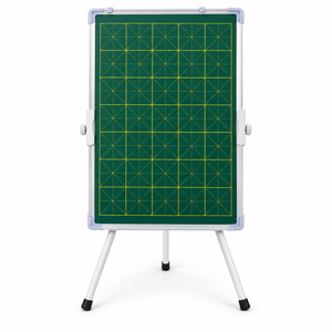 <span class=keywords><strong>Tableau</strong></span> noir vert réglable sur trépied avec grille d'entraînement, cadre en aluminium et support stable - Product Image 2