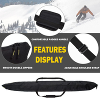 Sac de transport pour chaussures de ski à longueur réglable, entièrement rembourré, protection intégrale, sac de voyage pour ski
