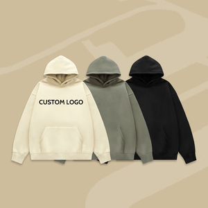 Sudadera con Capucha para Hombre al por Mayor, de Tono Sólido, Oversize, con Bolsillo Canguro, Soporte para Impresión de Logotipo Personalizado, Estilo Urbano - Product Image 1