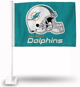 Bandiera per Auto dei Miami Dolphins, 100% Poliestere, Stampa Digitale, Vendita all'Ingrosso - Product Image 4