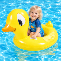 Bateau flottant en PVC écologique pour enfants, siège en forme de canard, lit d'eau gonflable pour la piscine