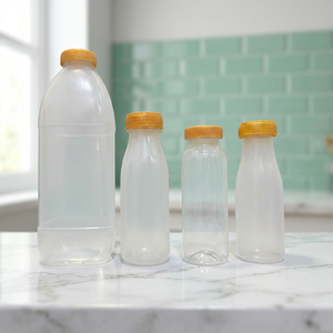 Botella de Plástico HDPE Resistente para Leche y Jugos, con Tapa Segura y Sellado, para Envasado de Bebidas Lácteas, Jugos y Líquidos - Product Image 1