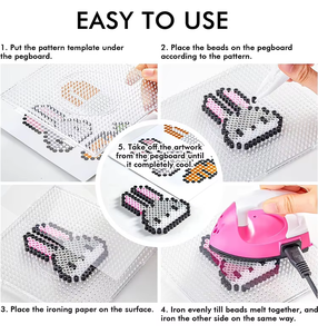 Nouveauté 2025 : Kit de perles <span class=keywords><strong>Hama</strong></span> <span class=keywords><strong>3D</strong></span> écologiques pour animaux de Noël, modèles éducatifs, cadre photo, perles de 5 mm, logo personnalisé - Product Image 5