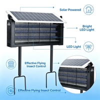 Lampe anti-moustiques solaire d'extérieur, tue-insectes UV, étanche IP67, en ABS et métal