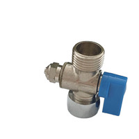 Vanne en T pour purificateur d'eau en laiton nickelé sur mesure - Vanne à boisseau sphérique intégrée 2/3 voies en acier inoxydable