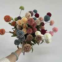Bouquet décoratif de 5 pissenlits artificiels en soie pour aménagement de scène intérieure, accessoires de photographie de mariage en extérieur