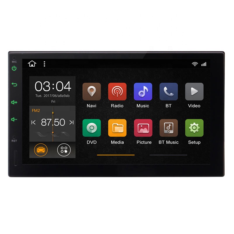 Двойной Din Android 10,0 Универсальный 7 дюймов Автомобильный мультимедийный плеер автомобильной стереосистеме с помощью GPS Navi BT Wi-Fi, Поддержка AM FM радио разъём подачи внешнего сигнала AUX-in/USB/TF