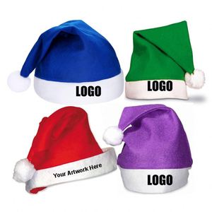 Sombrero de Papá Noel con texto personalizado impreso para <span class=keywords><strong>regalos</strong></span> de Navidad o Papá Noel secreto de Navidad Uso promocional y comercial - Product Image 3