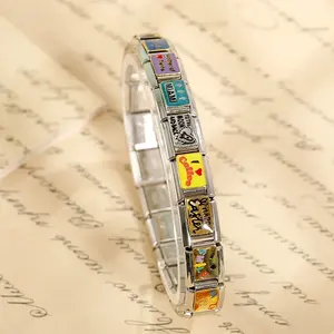 Hapiship 2024 moda familia esperanza <span class=keywords><strong>hija</strong></span> viaje encanto italiano enlaces ajuste 9mm pulsera de acero inoxidable fabricación DIY joyería DJ770 - Product Image 3