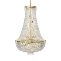 Grand lustre suspendu en cristal de luxe, design conique, pour villa, hôtel, salon, décoration