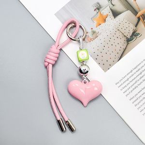 Porte-clés en corde tressée à la main en forme de cœur, pendentif de voiture, accessoire de sac, cadeau créatif pour les meilleurs <span class=keywords><strong>amis</strong></span> - Product Image 3