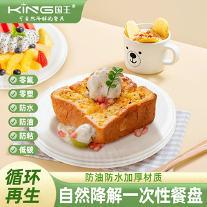 Assiettes en papier réutilisables et biodégradables, <span class=keywords><strong>vaisselle</strong></span> de camping jetable <span class=keywords><strong>écologique</strong></span>, compostable et biodégradable - Product Image 5