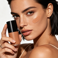 Produits de maquillage de marque privée, nouvelle formule 2026, ensemble de fond de teint, fond de teint pour le visage, fond de teint coréen pour peaux grasses, peaux foncées