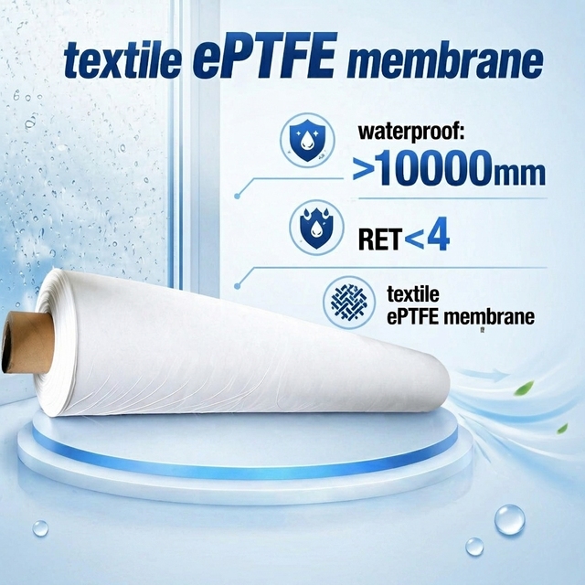CHAOYUE Bi-component Textile Grade EPTFE Micro Porous  Waterproof Breathable Membrane for Work Clothes Factory