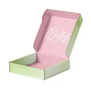 Wholesale Biodegradable Brown Pink Corrugated Packing Shipping Gift Paper Box Custom Logo Carton Boxes For Packing