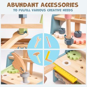 <span class=keywords><strong>Mini</strong></span> ensemble d'établi Montessori pour enfants outil de jeu en bois pour les tout-petits de 3 4 5 ans garçons et filles - Product Image 4