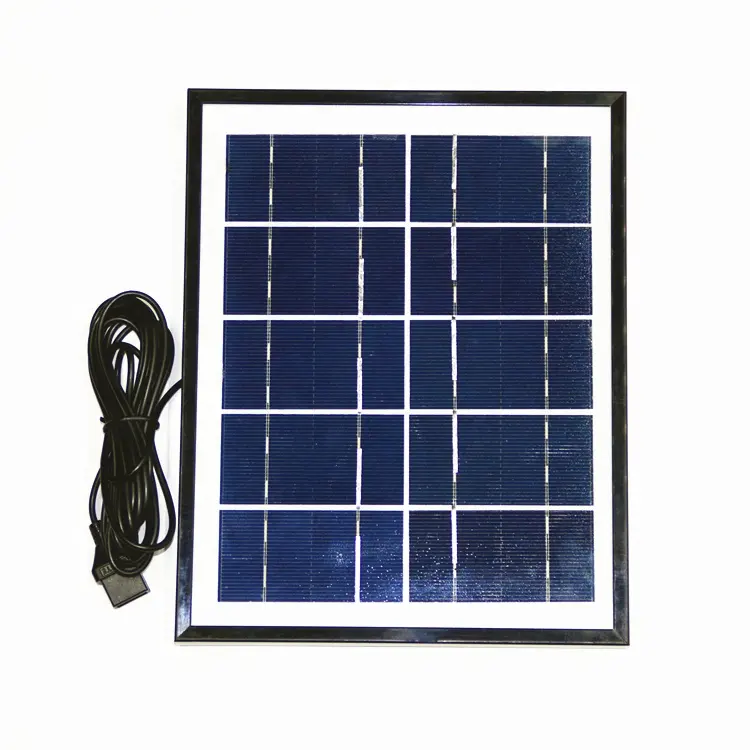 Painel solar de pressão térmico 5w, painel solar laminado de vidro 5v portátil carregador de bateria