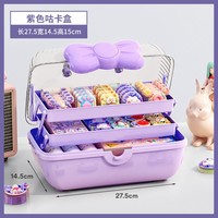 Boîte de rangement empilable à trois niveaux en plastique PP avec poignée de transport, style moderne et minimaliste, pour l'organisation de la coiffeuse, directement de l'usine