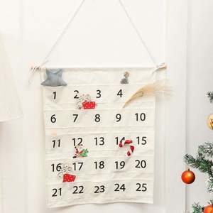 Hot Sale Logo Printed Hanging <b>Fabric</b> <b>Advent</b> <b>Calendar</b> Empty Christmas <b>Advent</b> <b>Calendar</b> - Product Image 2
