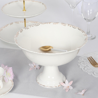 Service de table royal vaisselle en céramique fabriquée en Chine assiettes à dîner végétales bols nordiques service de table de luxe vaisselle blanche et argentée