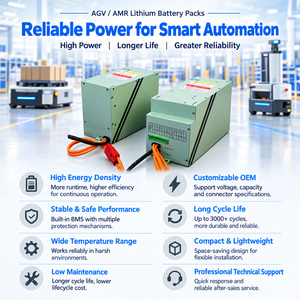 Batterie au lithium AMR 24V 120Ah pour robot industriel, pack de batteries à décharge profonde avec BMS intelligent, pour automatisation d'entrepôt, personnalisable OEM ROY-24V-120Ah-g - Product Image 5