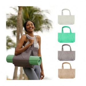 Sacs de yoga personnalisés pour femmes - Sac fourre-tout en toile avec bretelles pour le Pilates, les voyages, le bureau, la plage et le fitness - Product Image 1
