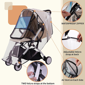 Phổ xe đẩy em bé che mưa Windproof không thấm nước trẻ sơ sinh Du Lịch Thời Tiết Lá chắn ngoài trời <span class=keywords><strong>jogger</strong></span> bé xe đẩy mưa Bìa - Product Image 3