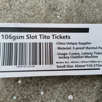 Billets de jeu thermiques 106 grammes, papier de loterie 65*156mm