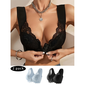 <span class=keywords><strong>2</strong></span> pezzi <span class=keywords><strong>reggiseno</strong></span> con chiusura frontale Sexy da donna - Product Image 1
