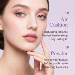 KORMESIC al por mayor, base de maquillaje en polvo compacto de doble efecto hidratante de 20 g, acabado mate suave, corrector 2 en 1, tono medio - Product Image 3