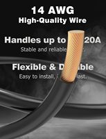 Cable de Extensión YouLong PV SAE de 12V Compatible con Cargador de Batería Inteligente Genius, Conector de PVC de Alta Resistencia de 14AWG, Latón con Clasificación IP67