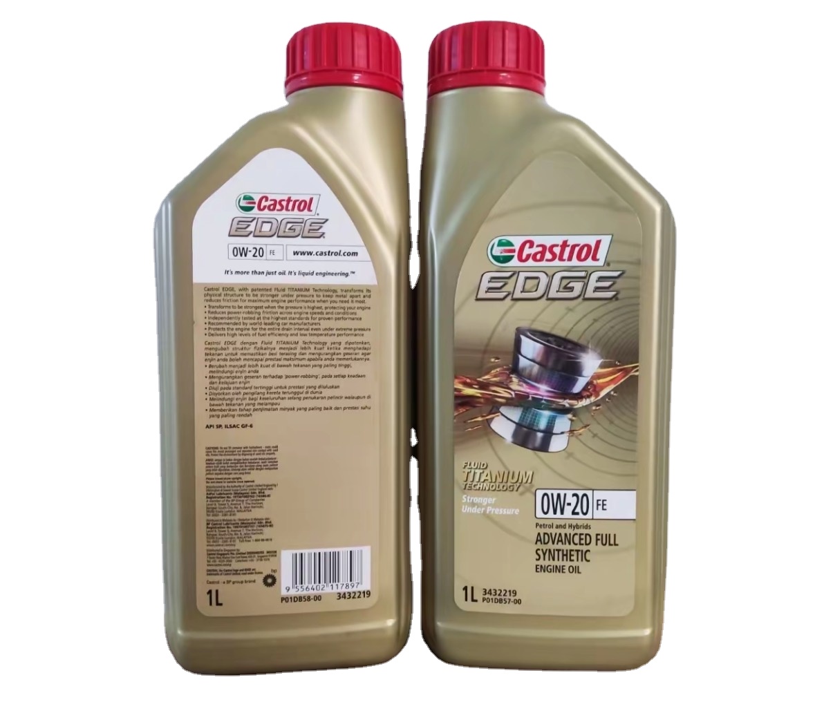 Malaysia Import Castrol Edge 0W-20 SP 1L | Titanium Fluid | Euro VI/V Compatible | New Pack 24 Bottles/Case Auto Parts Image 1