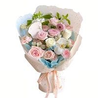 Papier à pétales gaufré, papier d'emballage Fenghua épaissi pour bouquets, matériau floral imperméable fait main pour les fleuristes