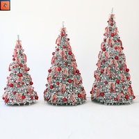 Neues Design Großer 3D Realistischer Wiederverwendbarer Faltbarer Weihnachtsbaum mit LED-Beleuchtung für Heim und Festliche Dekorationen