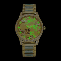 Montres de luxe en jade naturel à motif de dragon doré 3D pour hommes et femmes Montre mécanique automatique