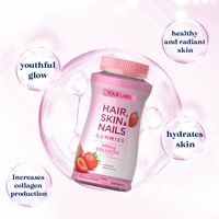 Bonbons gélifiés au collagène Solilan pour les cheveux, la peau et les ongles, complément beauté végétalien, flacon de 60 unités pour adultes