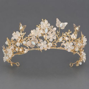 BELLE WORLD Elegante Corona de Cristal, Accesorios para Boda, Tocado de Flores, Tiara Nupcial, Sin Reseñas Aún - Product Image 3