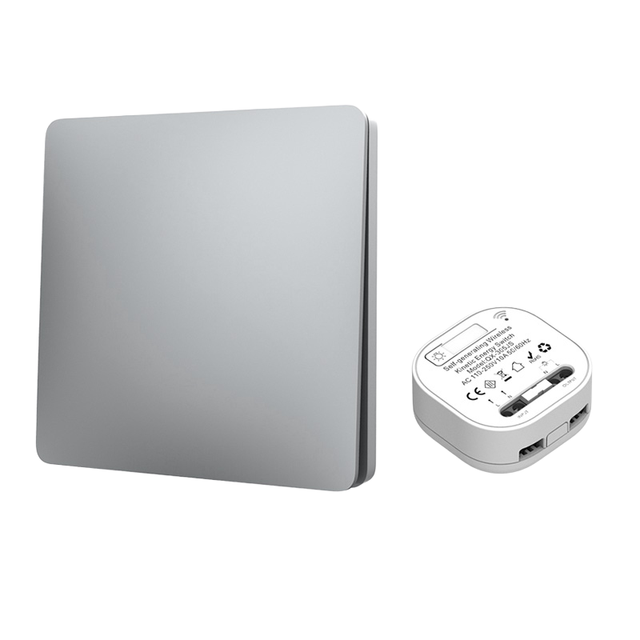 Self Powered Wireless Light Switch No Battery No Wiring 433.92MHz Kinetic Energy Harvesting Remote Wall Switch for Home Hotel
