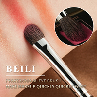 BEILI fournisseur de maquillage 17 pièces ébène XGF chèvre belette cheveux brosse ensemble haute qualité luxe personnalisé logo gravé brosse avec sac