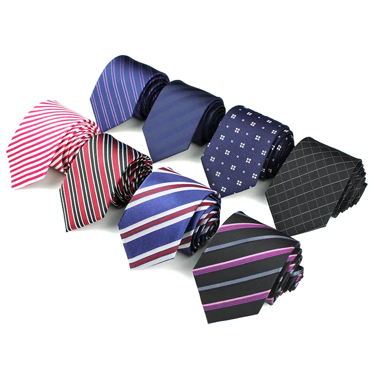Cravate en soie pour homme, classique et personnalisé, à rayures, Jacquard, vêtements de luxe, pour écoliers