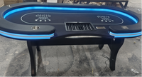 Table de poker pliable SUCCESSOR Casino LED pour 10 personnes, Texas Holdem, table de jeu professionnelle de luxe personnalisée avec matériaux haut de gamme