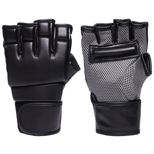 Guantes de Medio Dedo de Cuero PU Transpirable de Alto Rendimiento para Entrenamiento de Grappling y Artes Marciales, Suministro de Fábrica, Guantes de MMA Personalizados - Product Image 2