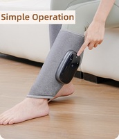 Masseur de jambes à compression d'air pour la circulation Masseur portable pour pieds et mollets avec chaleur utile pour soulager la douleur