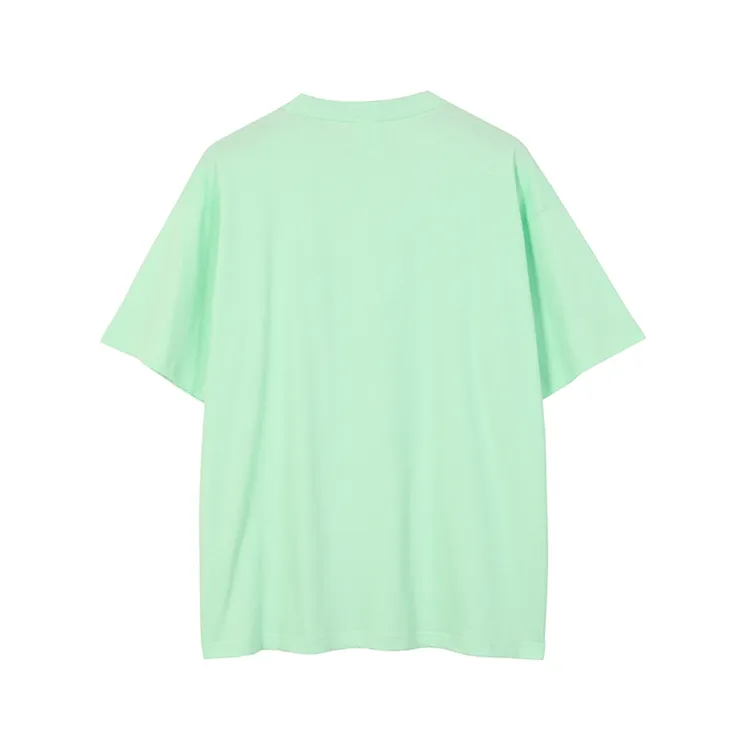Camiseta de algodón orgánico para hombre, camisa personalizada de Color OEM y ODM, con tu Logo, Unisex, ropa de gran tamaño en blanco