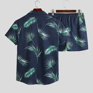 Fabrika tedarikçisi özel süblimasyon baskı Polyester tatil erkekler plaj T shirt