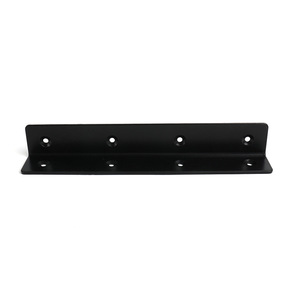Stainless Steel L Shaped <b>Bracket</b> <b>Black</b> 4 Hole Furniture Corner Support Hardware For Bed Reinforcement - Product Image 1